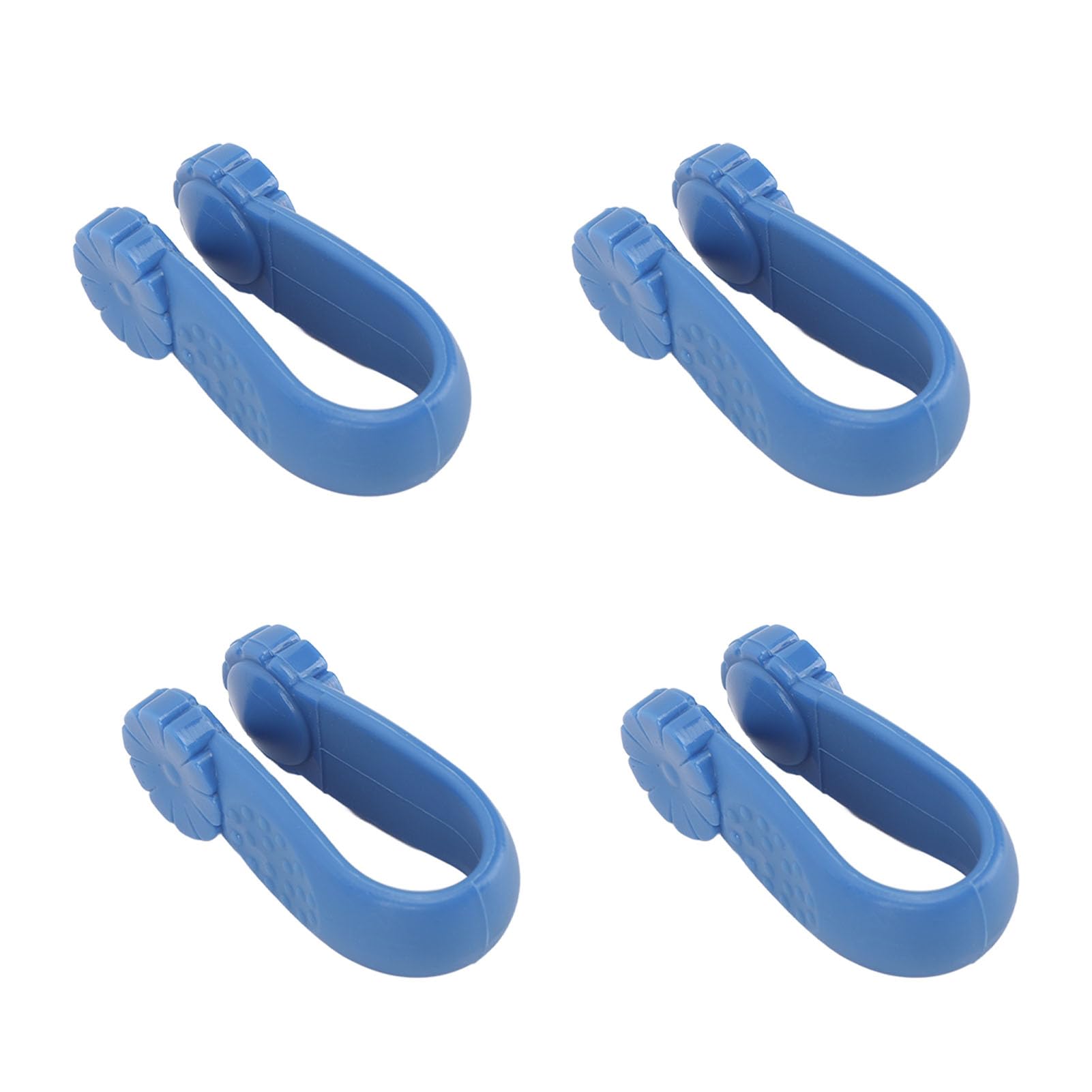 4pcs Hand Pressure Point Clip Floral Shape Reduce Tension Universal Mini Migraine Relief Clip (Blue)