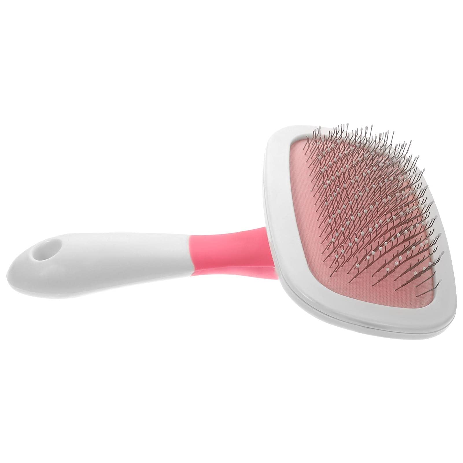 ULTECHNOVO 3piezas Cepillo De Masaje Para Mascotas Punta Protectora Herramienta De Aseo Para Perros Gatos Peine Para Eliminar Pelo Suelto Enredos Grande Color Rosa