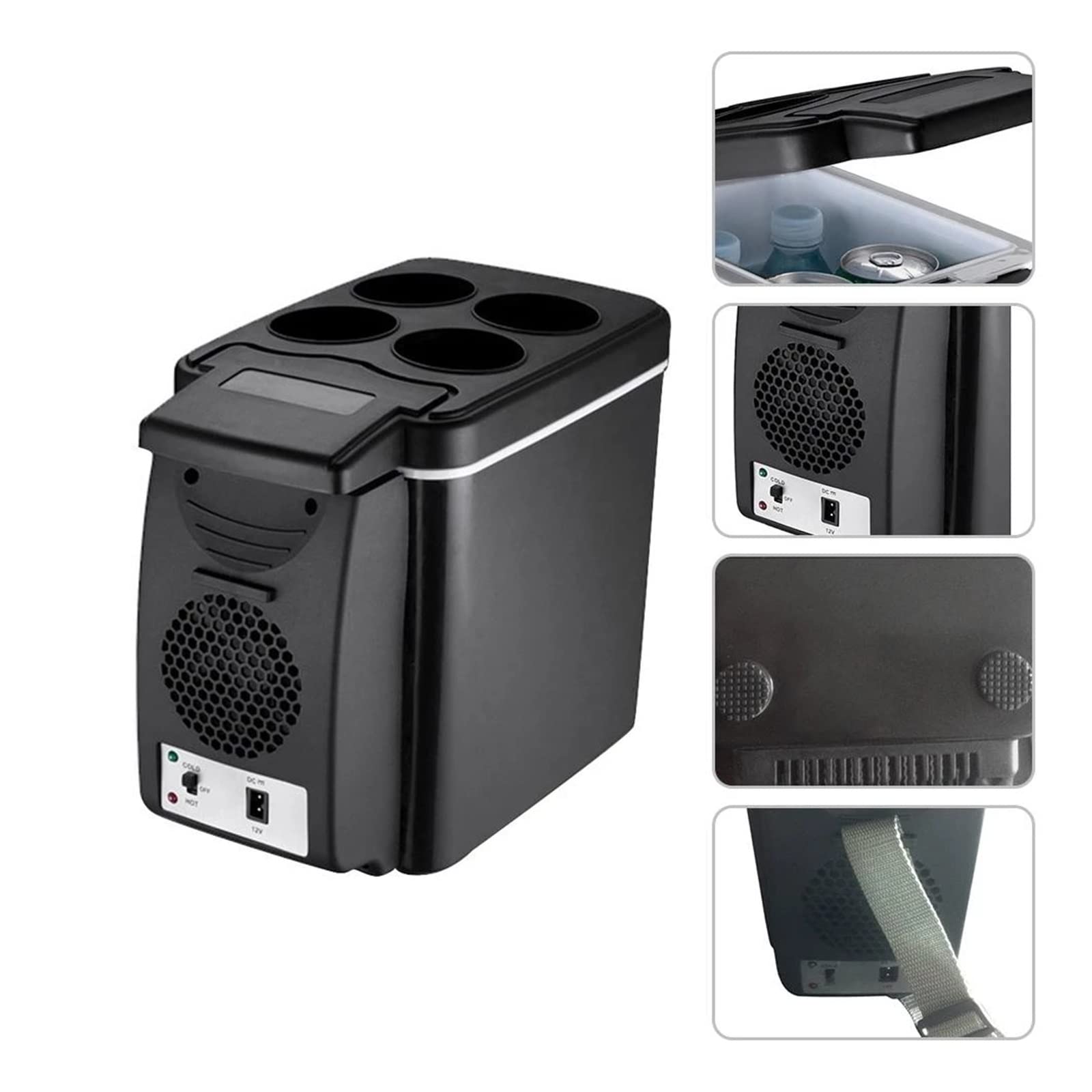 Refrigerador de Coche Refrigerador de 12V 6L Refrigerador de Caja de Hielo de 45W para automóvil Refrigerador portátil de 6 litros Mini refrigerador de automóvil Caja de refrigera