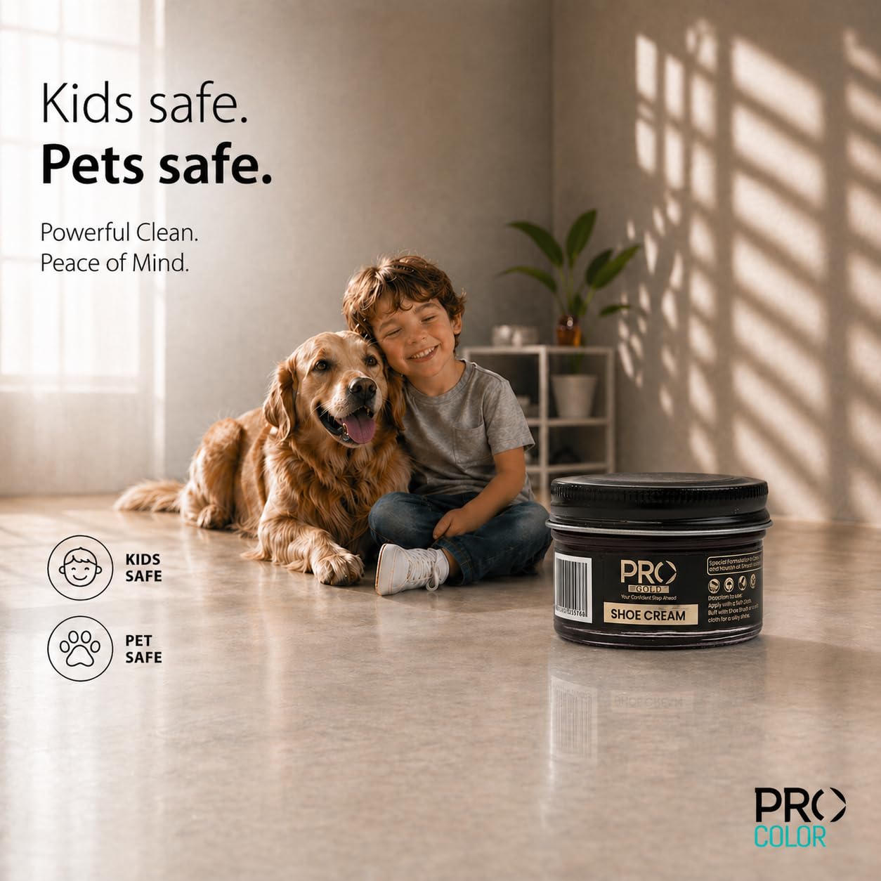 PRO Shoe Cream Polish - 45 ML,Cognac I Shoe Polish I Consists of natural waxes I Leather Shoe Polish I Shoe Polish 1