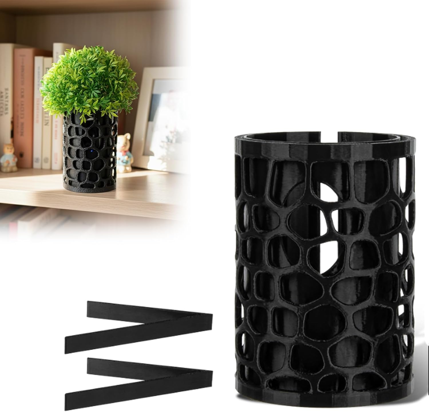 Camera Disguise Vase | for Ring Indoor Cam (1st Gen) Camera | Top-Loading Design | Adjustable with Wedge | Enhanced View & Natural Cover | Fake Plant Space