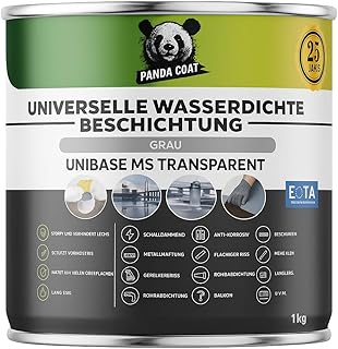 Wasserdichte Dichtmasse – Flüssigkunststoff Abdichtung – Bitumen Dichtmasse – Dachrinne abdichten – Flachdachabdichtung – Beton, Metall & Holz Dichtschlämme – Dachabdichtung flüssig (1 kg)