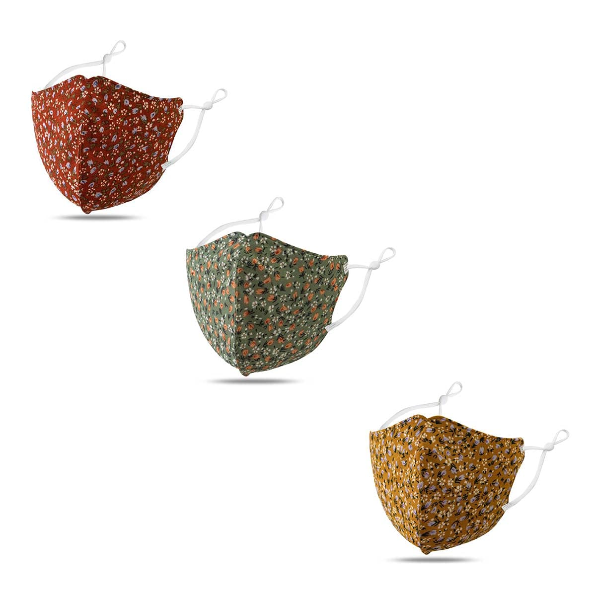 Cloth Face Masks, 3D Shape, Adjustable Earloop, Washable and Reusable Face Mask for Men Women