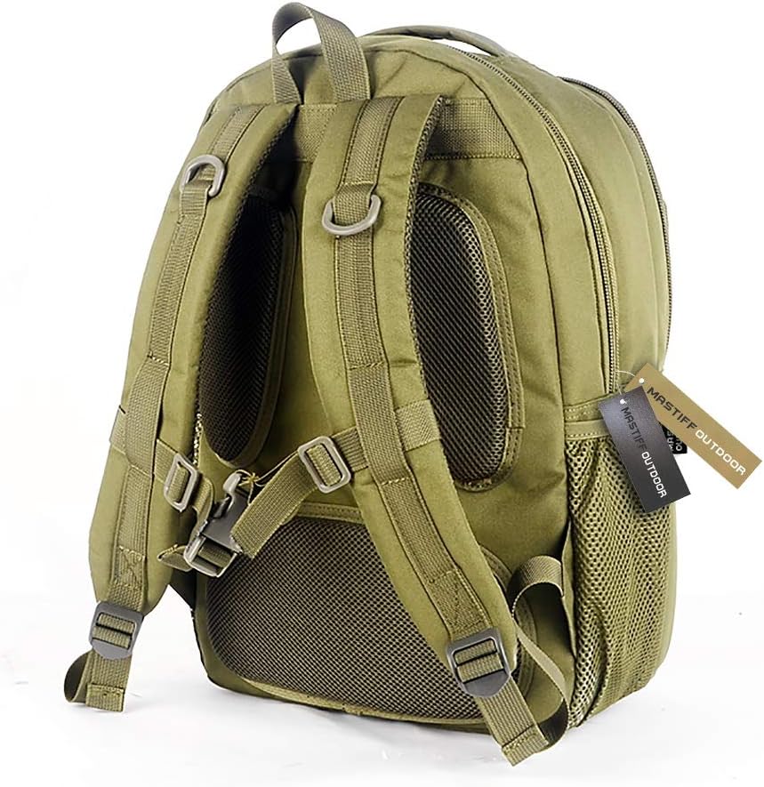 Tactical Travel Daypack MOLLE Casual School Bookbag Gear Bag Green