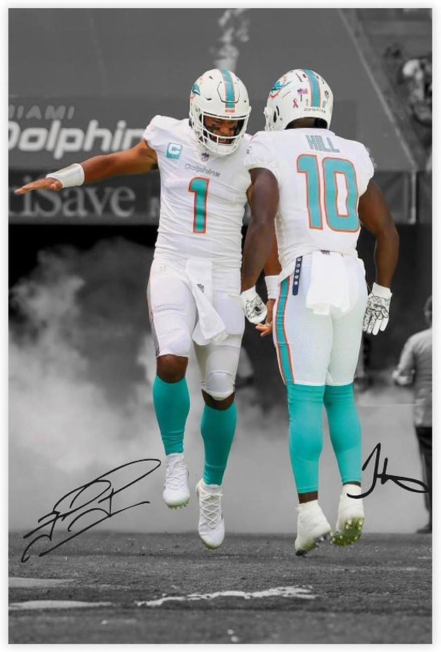 Tua Tagovailoa Tyreek Hill Poster Canvas Poster Wall Art