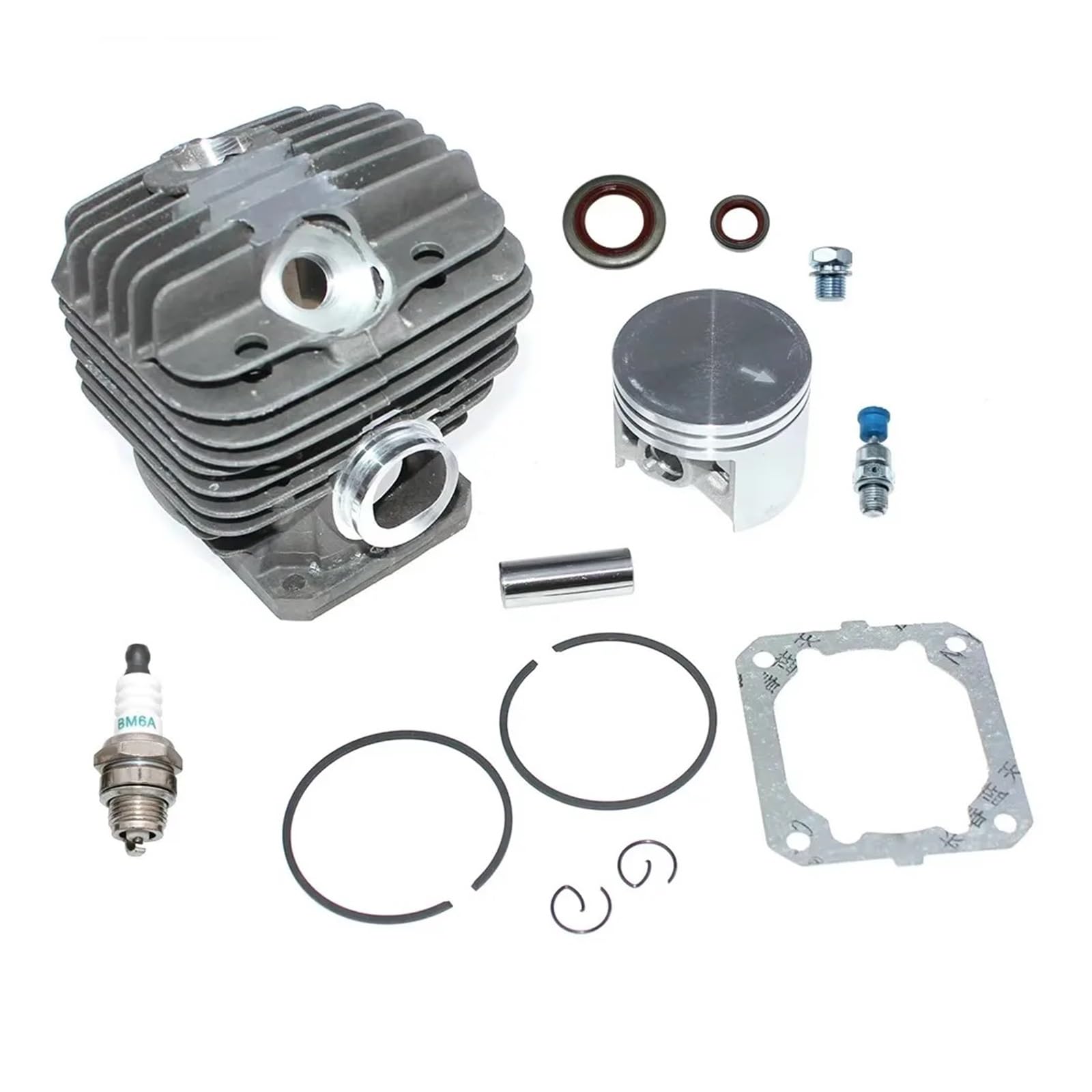 Dingmao Kits de pistones de cilindro de 50mm, pasador de 10mm Compatible con motosierra Sthil MS440Z MS440 044 044R 044W MS440RZ MS440VWZ
