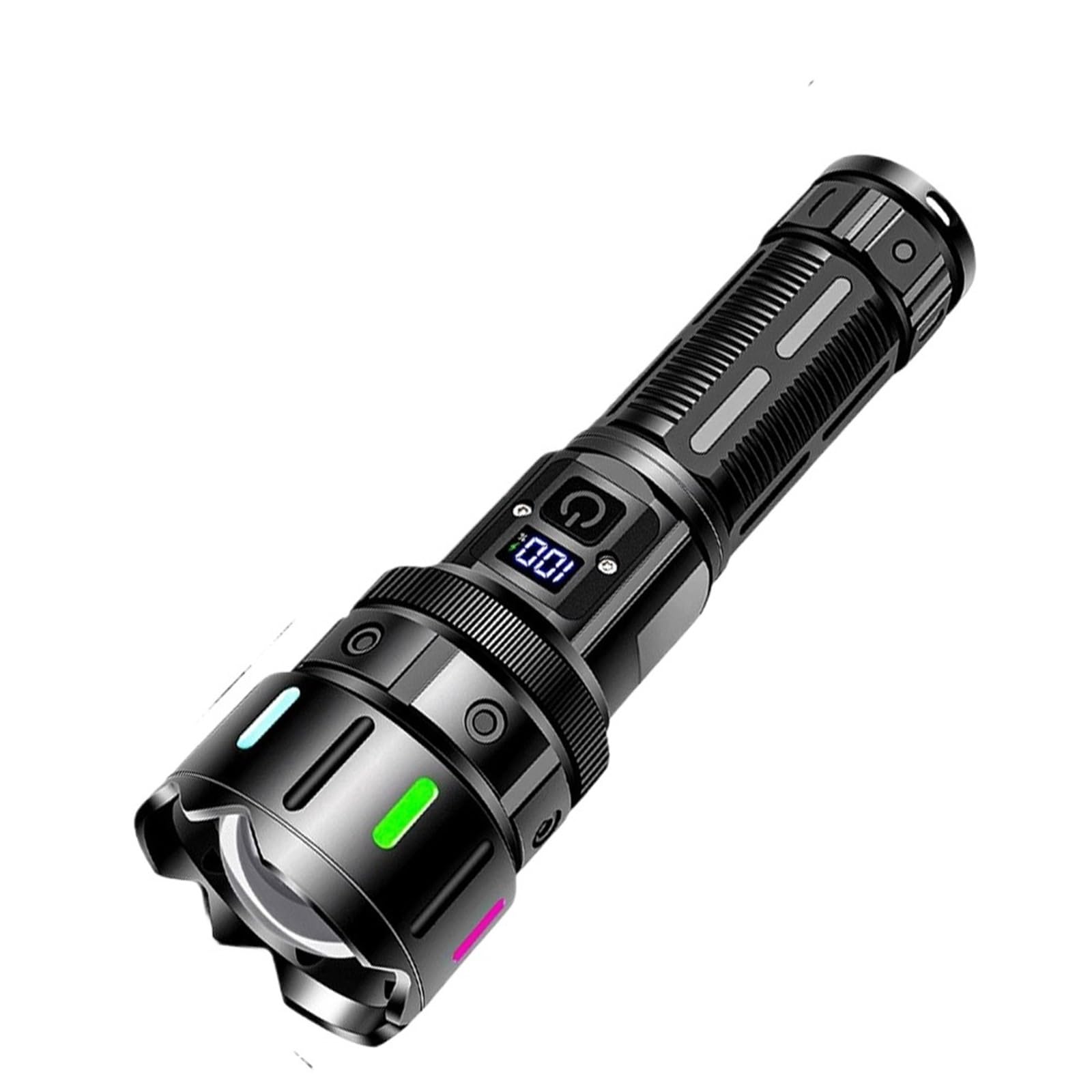 Ngtfdcp One Color Rechargeable Torch, Bright Led Flashlight Rechargeable Spotlight Lamp High Power Tactical Torch Waterproof Lantern Outdoor Emergency For Camping,Hiking