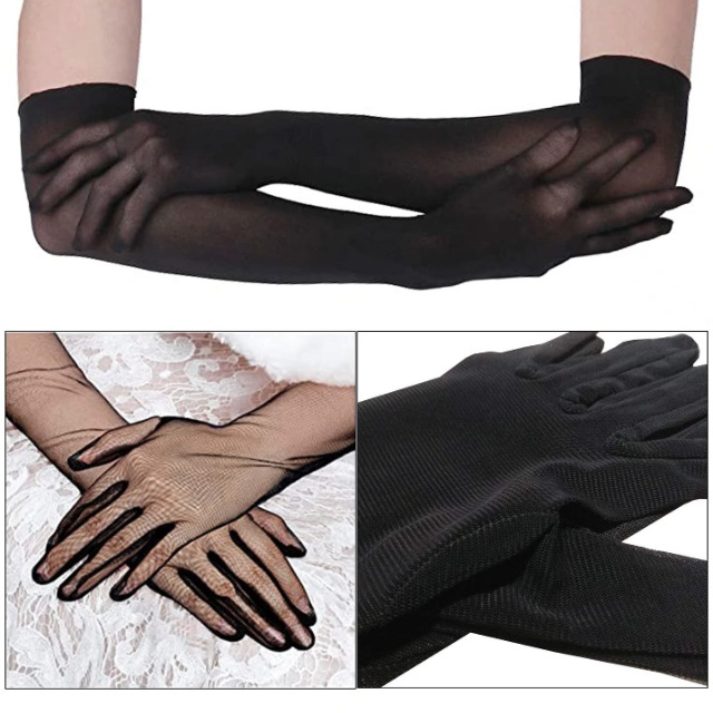 Collana Perle Set Accessori Anni '20 Per Donna - Collana, Orecchini, Tiara, Occhiali, Guanti E Portasigarette Set Collana Orecchini