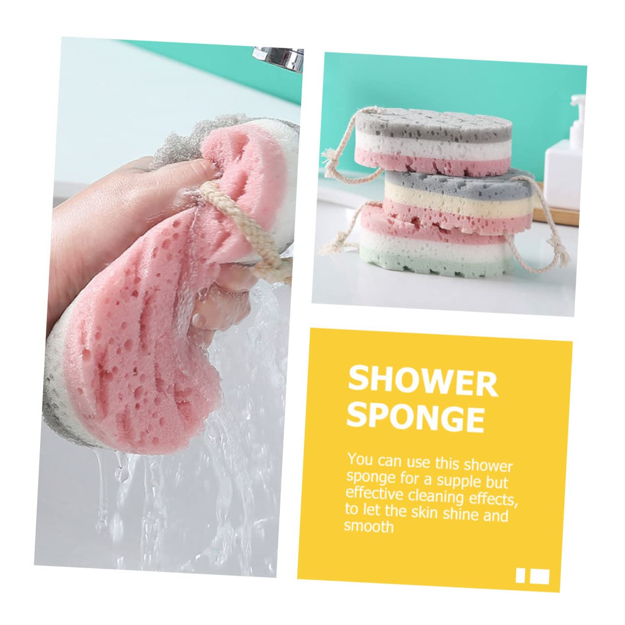 FRCOLOR 18piezas Esponjas Exfoliantes Reutilizables Para Cuerpo De Para y Exfoliación Profunda
