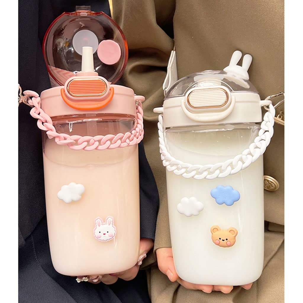 Gourde Sport Gourdes d'eau Gourde Bouteille d'eau de grande capacité Sports de plein air avec drague Creative Creative Cute Sticker Portable Bouteille de boisson alcoolisée Bouteille d'eau ( Color : B