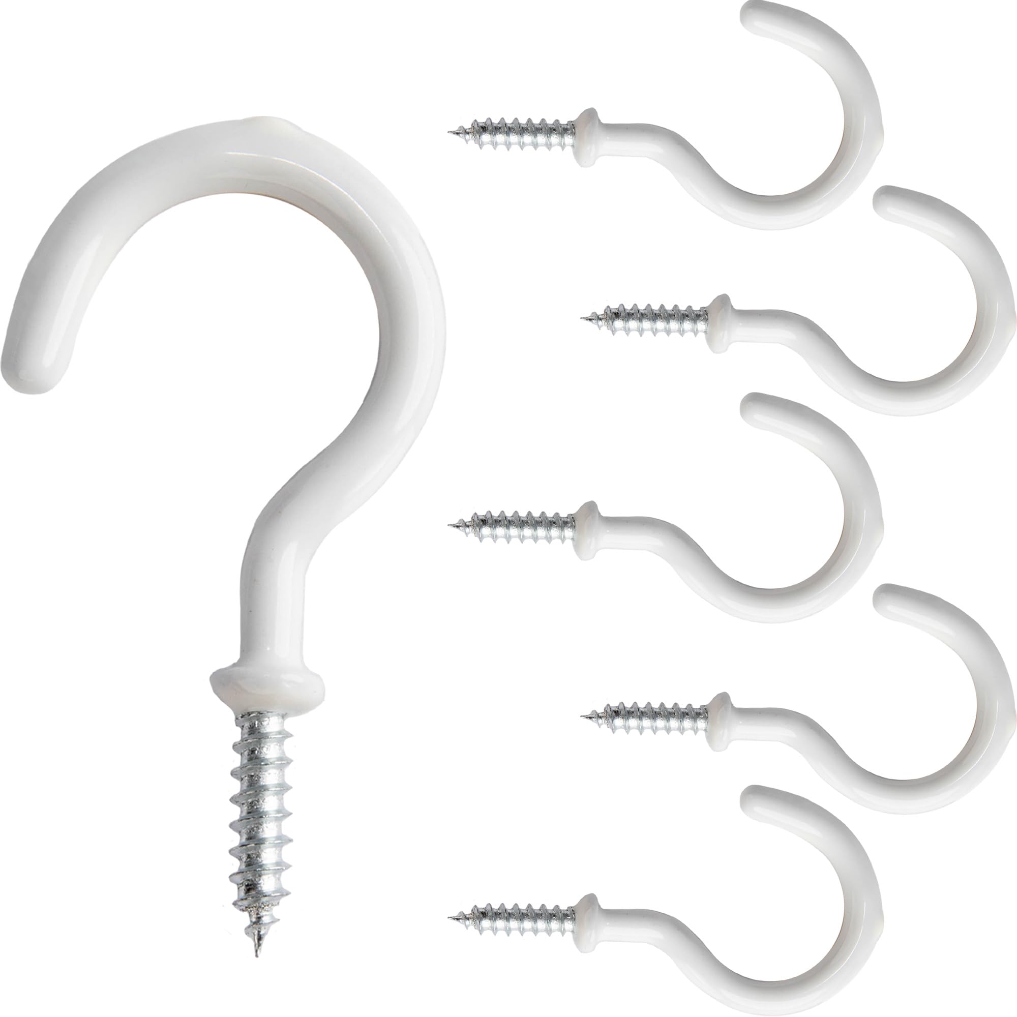 Etoolia 12-Pack Screw-In Ceiling Hooks (Q Hooks) - Vinyl Coated For Hanging Plants, Lights, Mugs - View #8