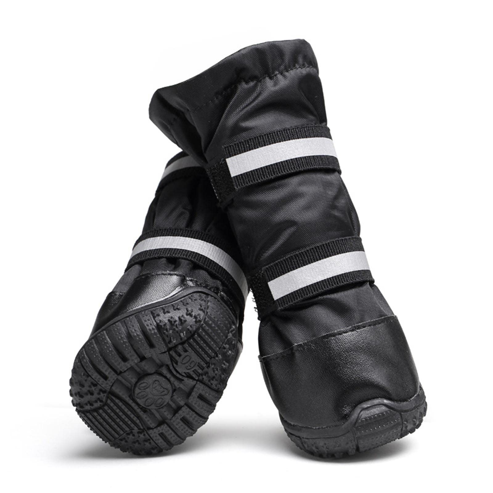 JUSHZ Hundeschuhe Wasserdicht Pfotenschutz Dog Shoes Hund Schuhe Neopren Für Große Hunde 4er-Set Mit Abriebfester Anti Rutsch Gegen Hitze Regenfest rutschfest (90,Blue)