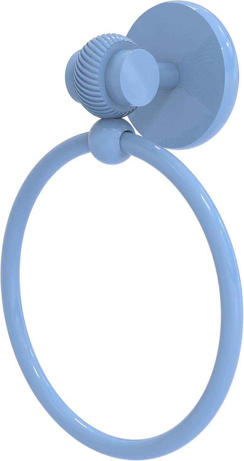 Allied Brass 7216T-ABR Satellite Orbit Two Collection Twist Accent Towel Ring, Antique Brass