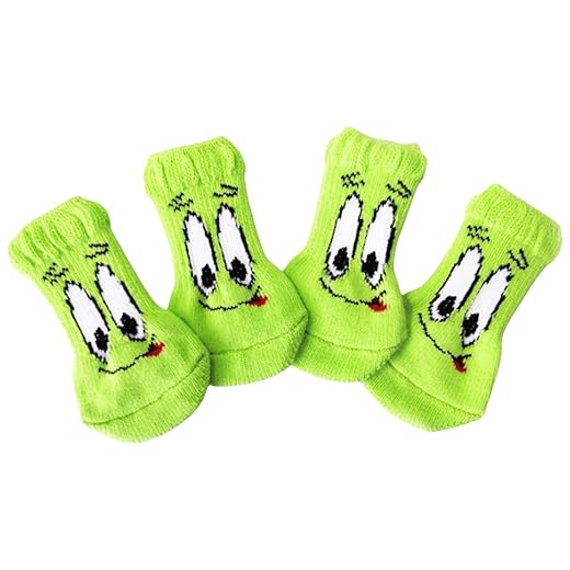 4lots Small Dog Cat Non Slip Socks Warm Knitted Socks Indoor Outdoor