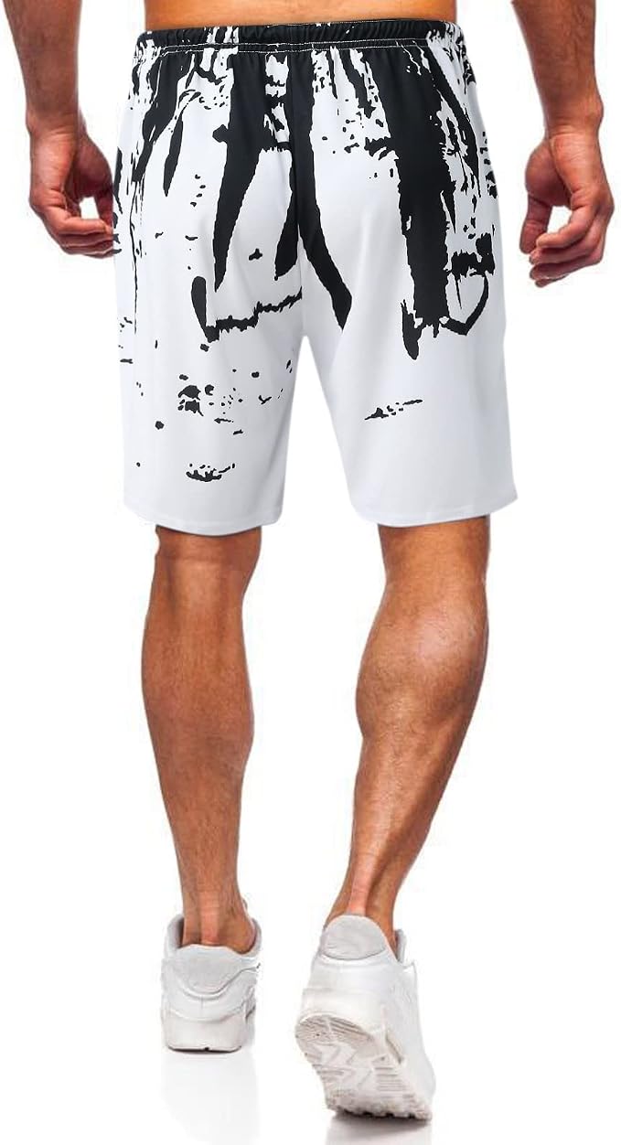 Pantaloncini Corsa Uomo Con Coulisse: Taglie Forti Da XS A XXL, Grafica Incrociata E Tessuto Asciugatura Rapida