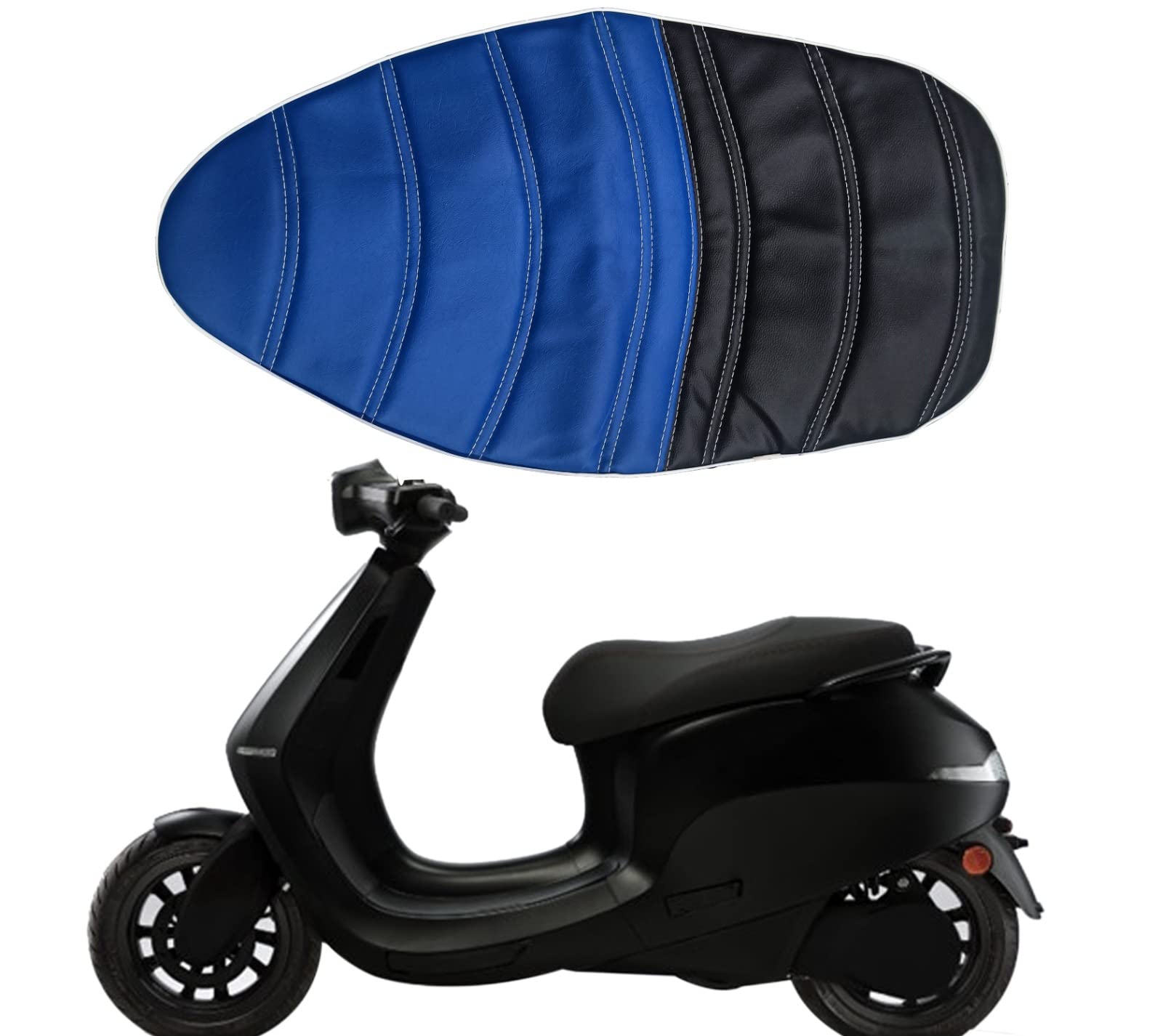 Kohli Bullet Accessories Seat Cover for Ola Electric S1 & S1 Pro | Stylish Electric Bike Cover | Comfort Design | Easy Installation (Blue & Black)-image-22