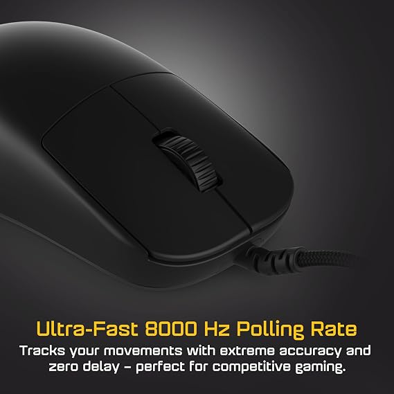 ENDGAME GEAR OP1 8k v2 Black Esports Gaming Mouse with Cable, 30K DPI Optical Sensor, 8000Hz Polling, Hot-Swappable Switches & Claw-Grip Design