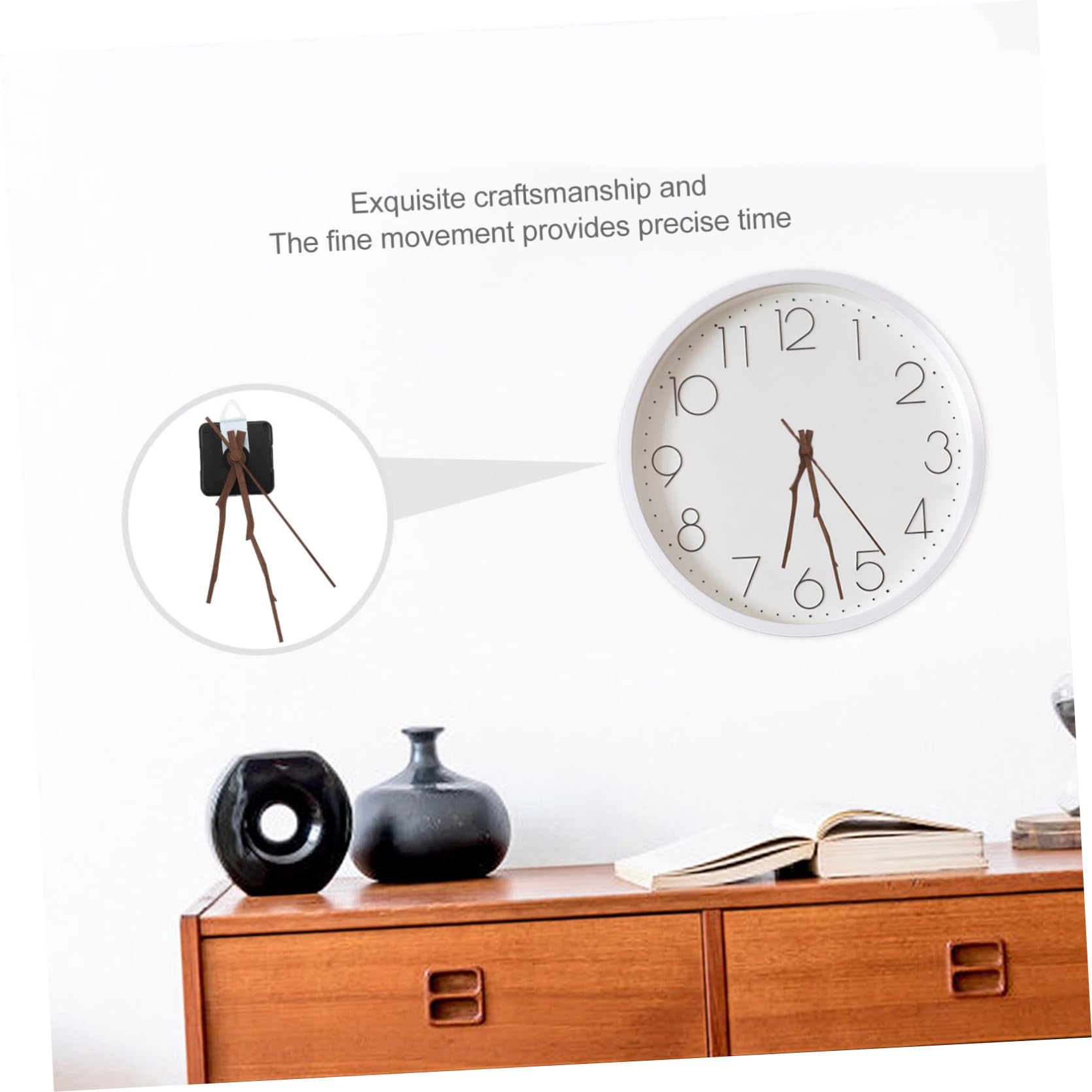 UKCOCO 6sätze Teiliges Ersatzkit Mit Hochdrehmoment Und Zeigern Für Wanduhr Leise Quartz-uhrmechanik Für Uhrgestaltungen