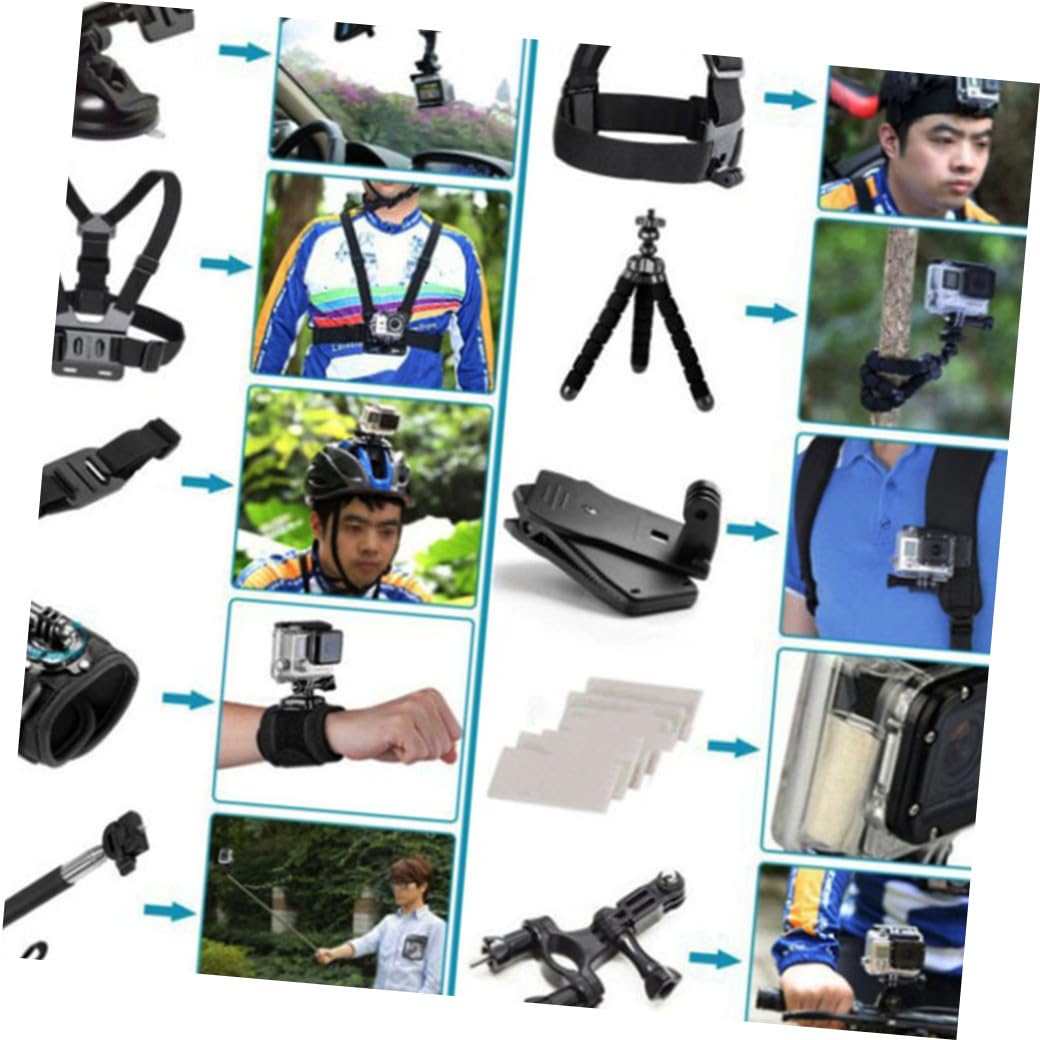 HOMSFOU Accessoires pour Caméra Action Compatible Et avec Trépied Perche Flottante Et Support Ventouse
