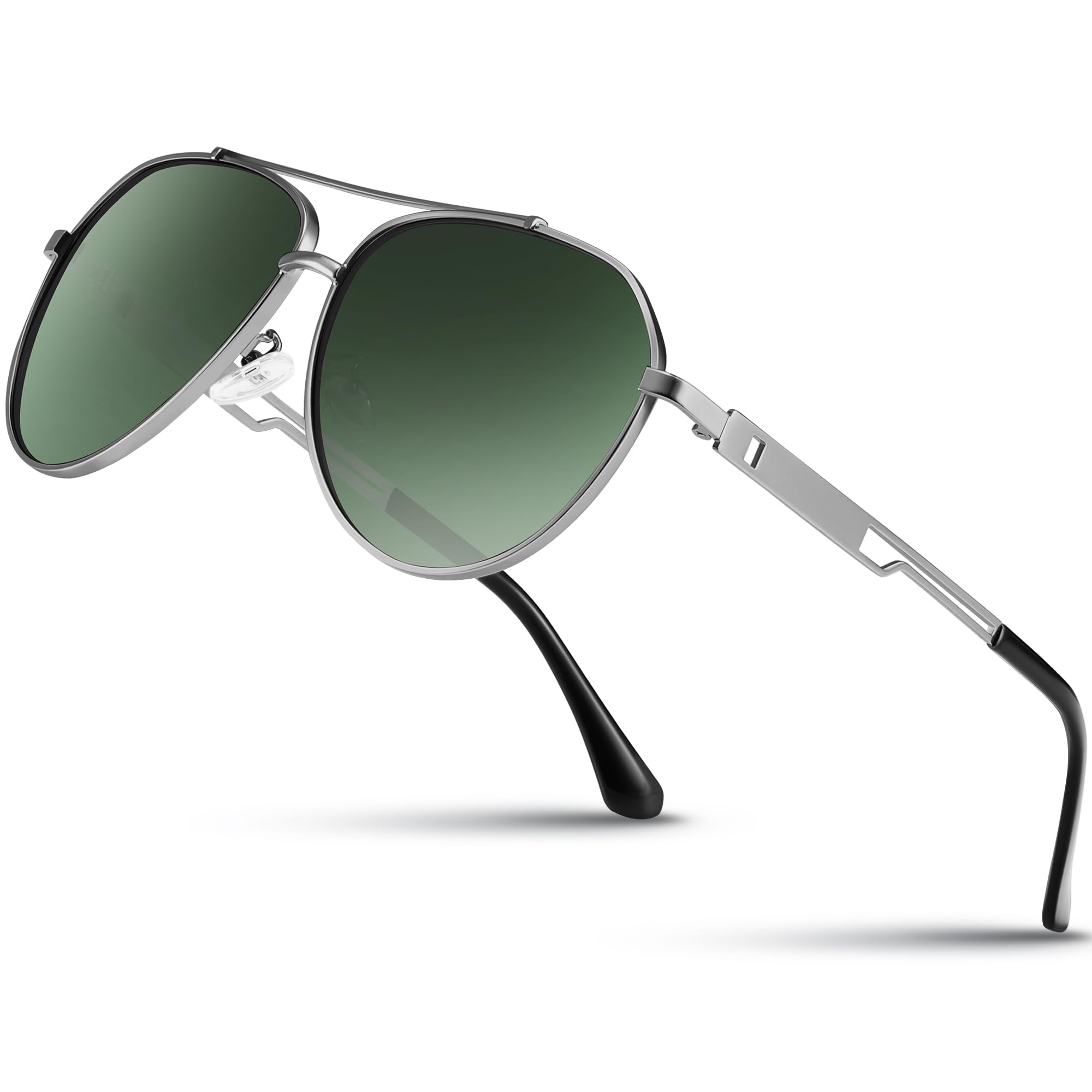 Wrimen Sonnenbrille-Herren-Damen-Polarisiert-Metallrahmen-Unisex-UV400-Schutz-Klassische Ultraleichte für Fahren,Angeln,Laufen & Outdoor