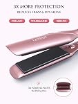 LANDOT Wide Flat Iron Hair Straightener - 1.75" Professional Ceramic Straightening Iron for Faster Styling, Extra Shine Hair - Dual Voltage Adjust Temp 250-450℉ All Hair Types - Ideal for Busy Morning