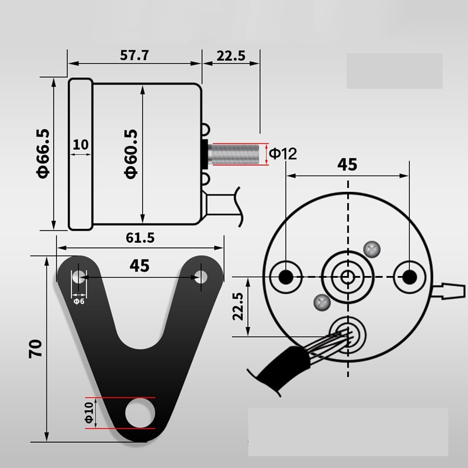 Motorcycle Odometer Gauge Retro for Custom Motorcycle Mechanical Tachometer with Backlight Indicator Odometer 220 kmh Motorcycle Accessories