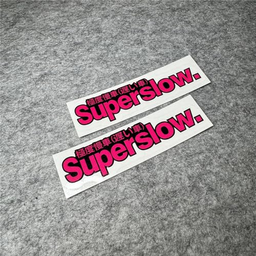 Image of Car Styling Sticker for Japanese Superslow Snail Creative Words Auto Oil Tank Window Body Vinyl Computer Case Motocross Decals (O 10x2.5cm 2PCS)