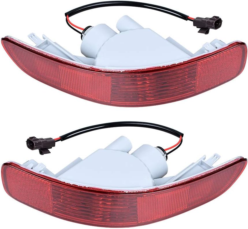 Astra Depot Compatible with 2007-2012 Mitsubishi Outlander Peugeot 4007 Citroën C-Crosser Rear Left Right Side Marker Reflector Tail Lamp with 21W Bulbs