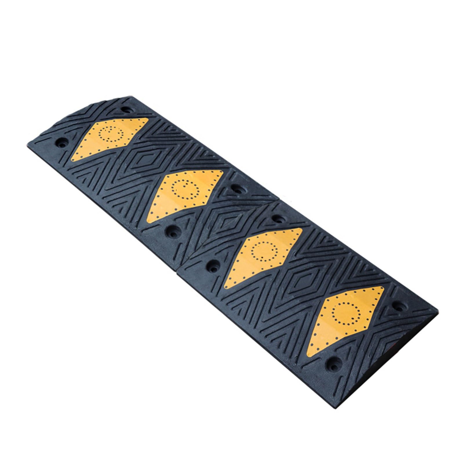 HTTGDGDH 2Pcs Speed Bumps, Speed Ramp, Rubber Road Bump Heavy Duty Modular Driveway Speed Bumps For Roads, Parking Lots, Multiple,
