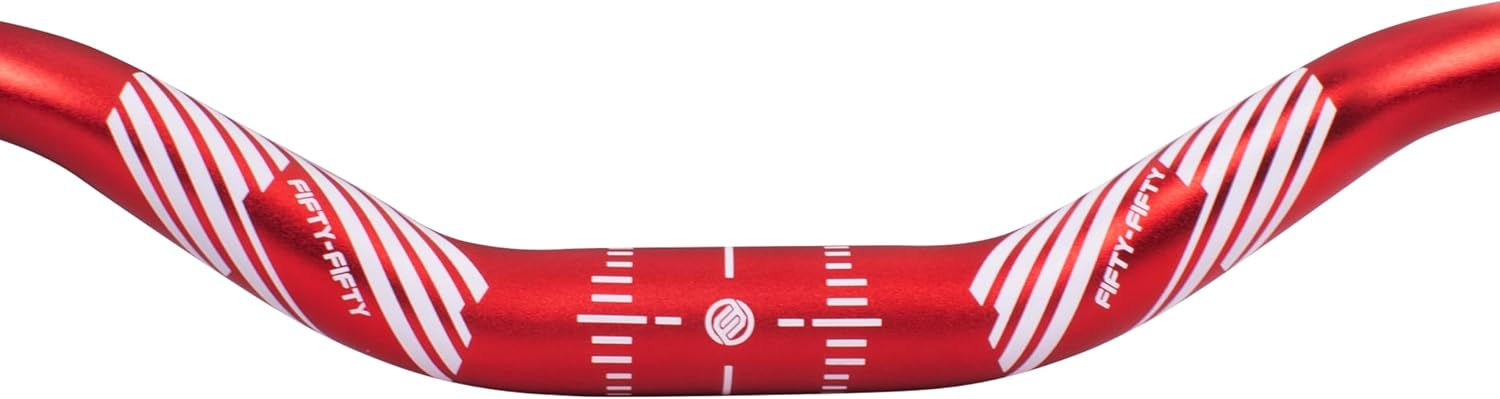 FIFTY-FIFTY Mountain Bike Riser Handlebar, Aluminum Alloy MTB Handlebar, 31.8mm Diameter, 780mm Wide Bicycle Bar