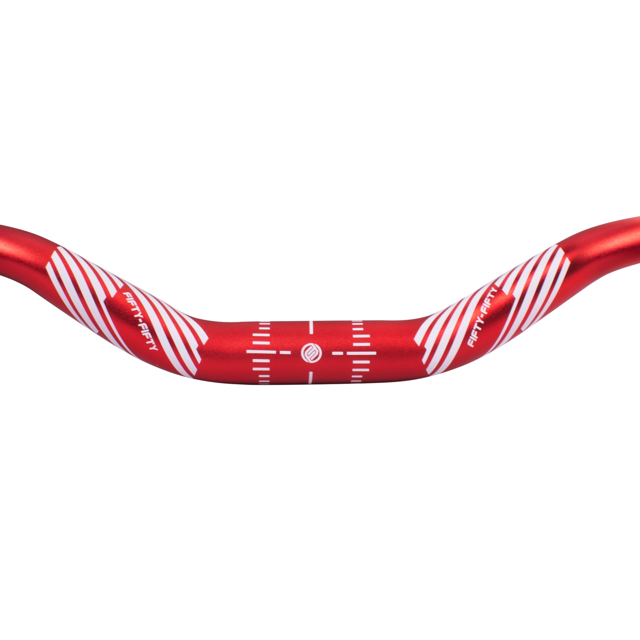 FIFTY-FIFTY, manubrio MTB 31,8 Riser, manubrio in lega di alluminio, manubrio per mountain bike da 31,8 mm di diametro 780 mm di larghezza (Rosso, 50 mm di rialzo)