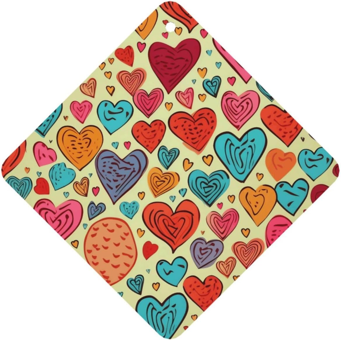 Car Air Fresheners Bulk Square Hanging Car Air Freshener Fragrance Scented Cards Colorful Heart Pattern Auto Mirror Pendant Aromatherapy Tablets For Car Home Office Closet Bathroom 24 Pcs