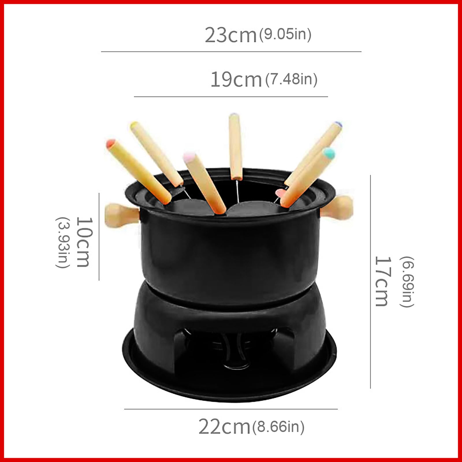 Tazza per sciogliere Cioccolato in Acciaio Carbonio Resistente Calore per la Preparazione Dessert Fonduta capacità con Tazza per sciogliere Cioccolato con distribuzione del