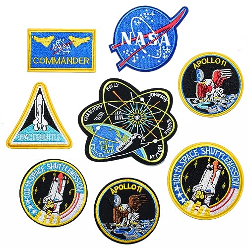 TXSN NASA Aufnäher zum Aufbügeln, bestickte Aufnäher zum Aufbügeln/Aufnähen, dekorative Weltraum-Patches für Kleidung, Hosen, Rucksäcke, Hüte, Jeans, DIY-Zubehör, Stil 1