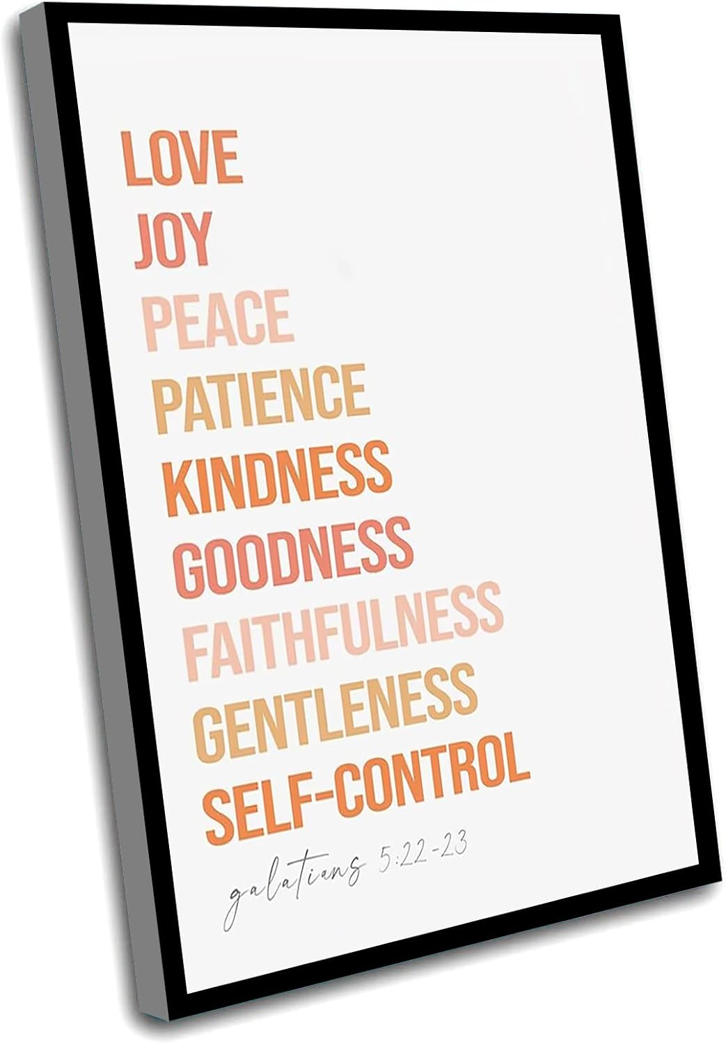 Chic Wall Decor,Fruit Of The Spirit Wall Art Printable Sign Galatians 5 22 Bible Verse Wall Art Scripture Printable Boho Neutral Kids Christian Nursery Sign,16x24 Inch Framed Wall Art