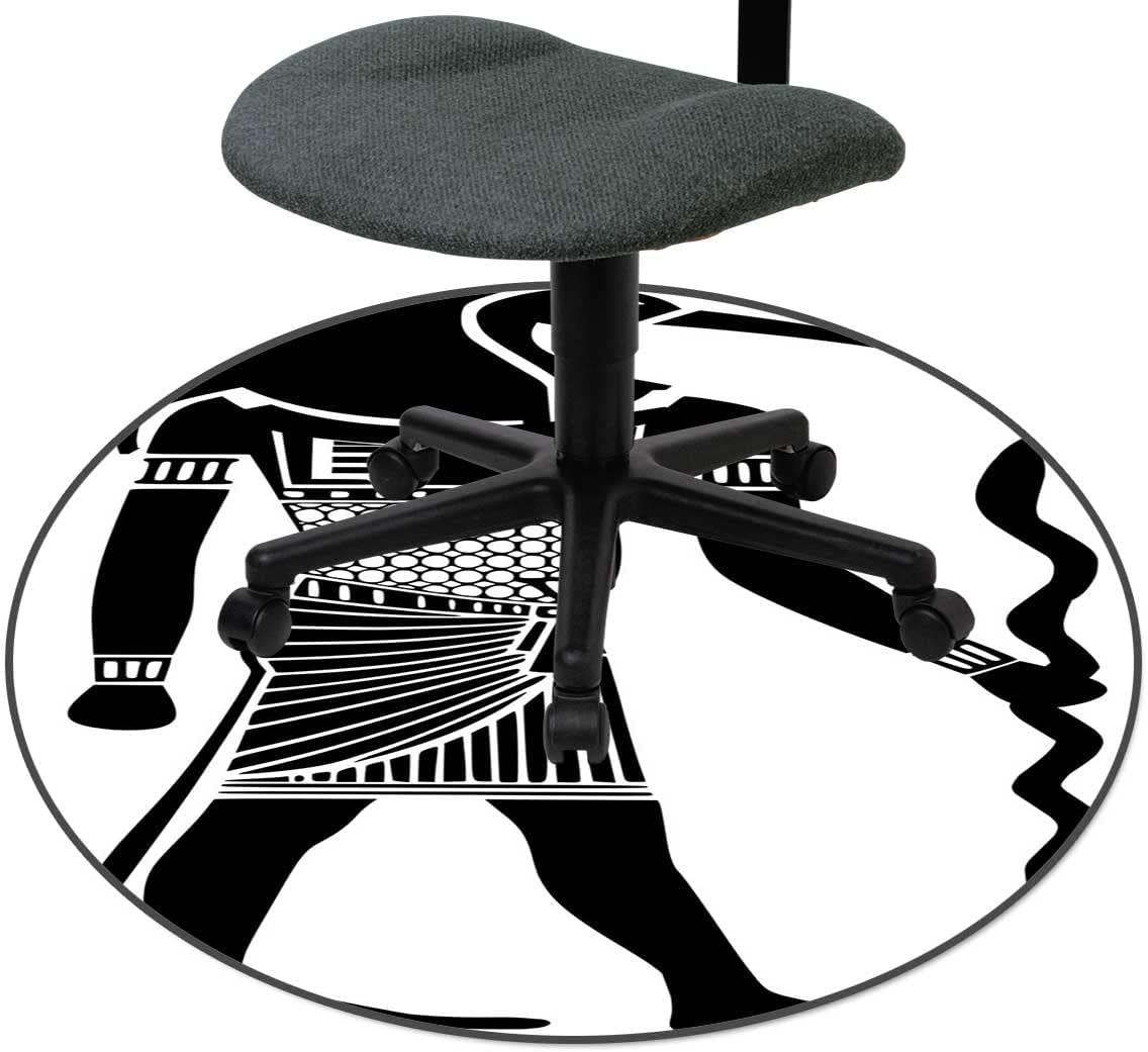 Egyptian Thoth Silhouette Desk Chair Mat for Carpet Mat