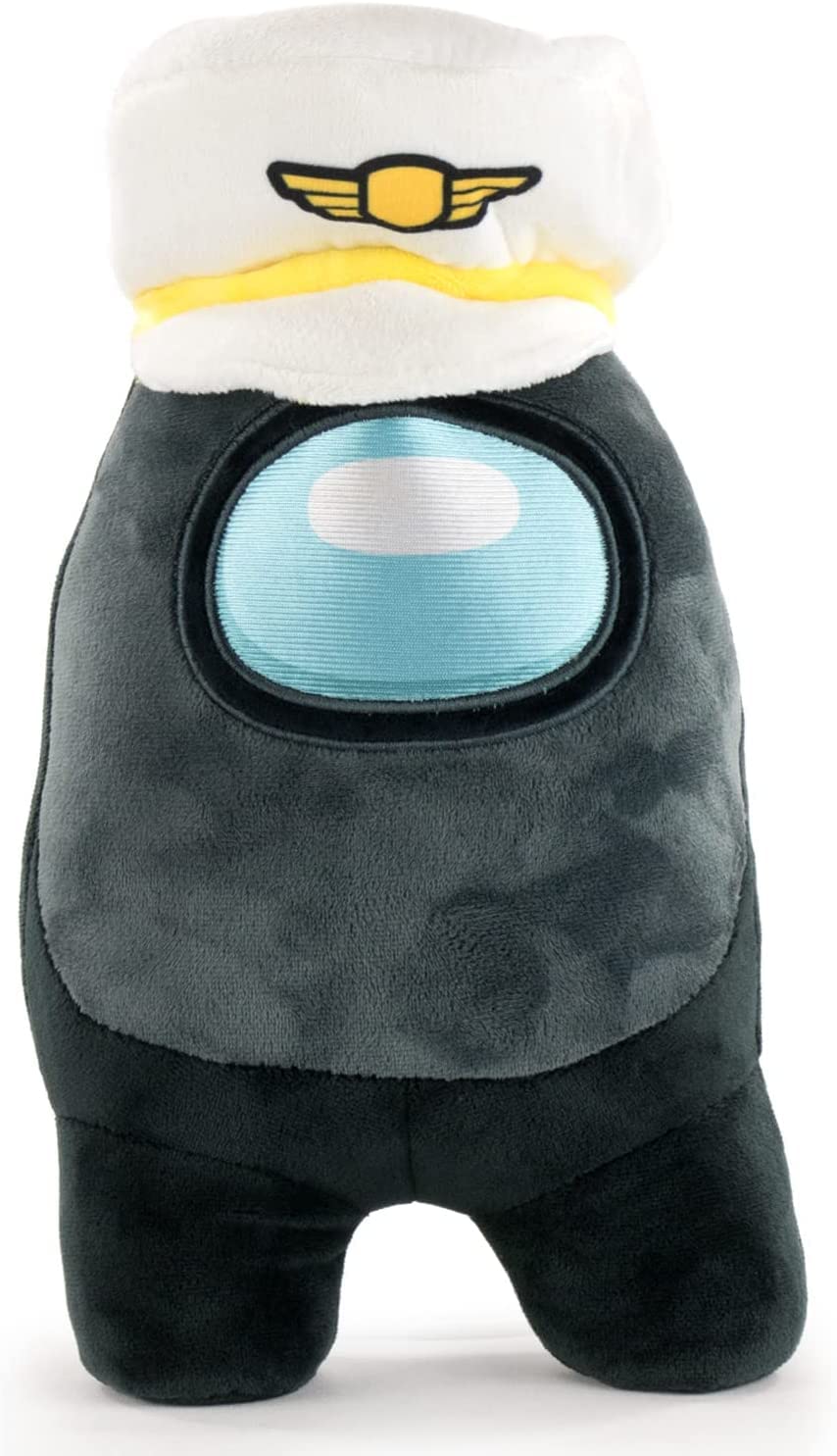 Among Us - Plush w. Accessory - Black Captains Hat (30 cm)