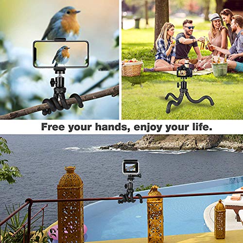 image for Aptoyu Phone Tripod, Flexible Cell Phone Tripod with Wireless Remote S