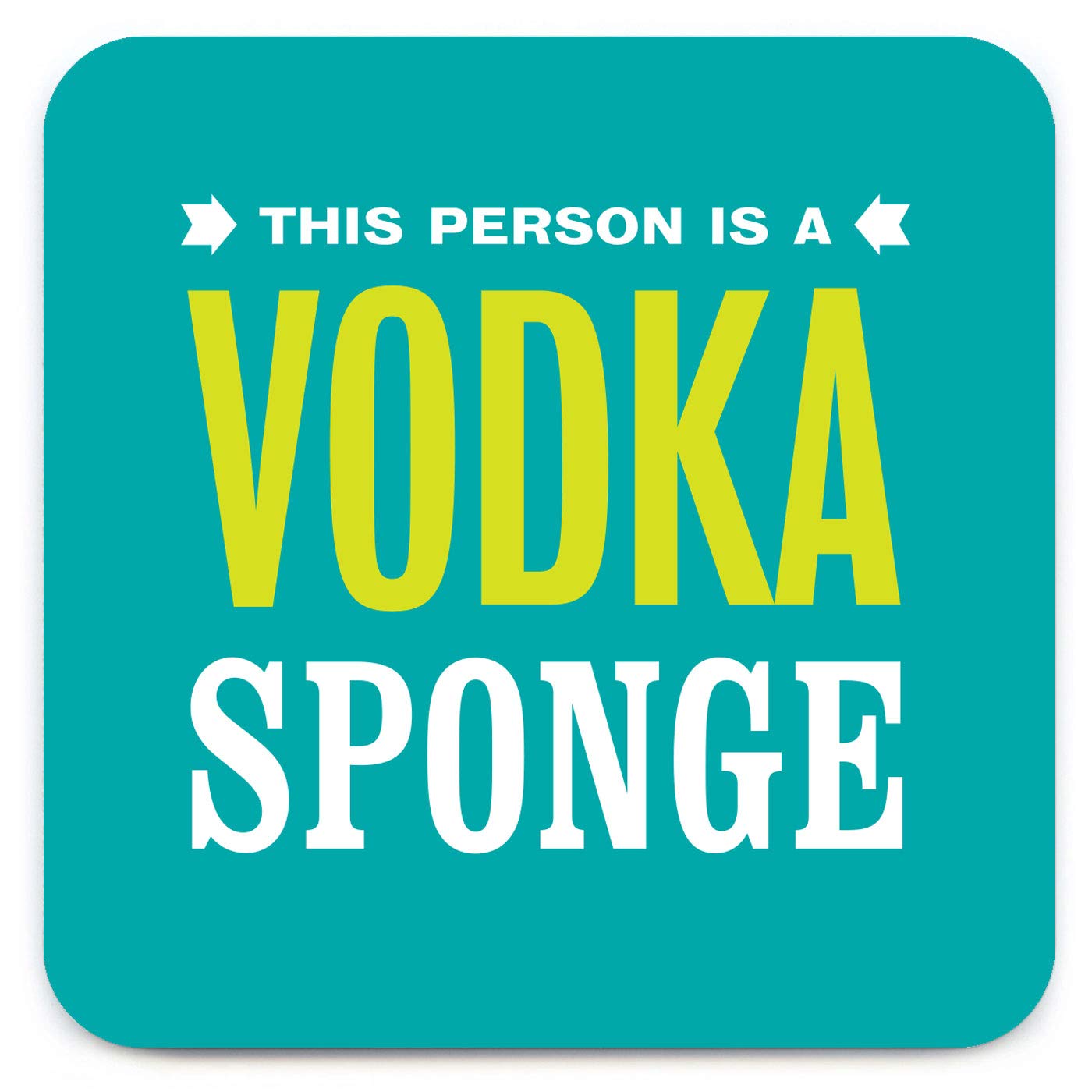 Brainbox Candy - Funny 'Vodka Sponge Coaster' - Small Gift Ideas For Him Her - Friends Birthday - Housewarming Present - New Home Gift - Funny Gifts For Women Men