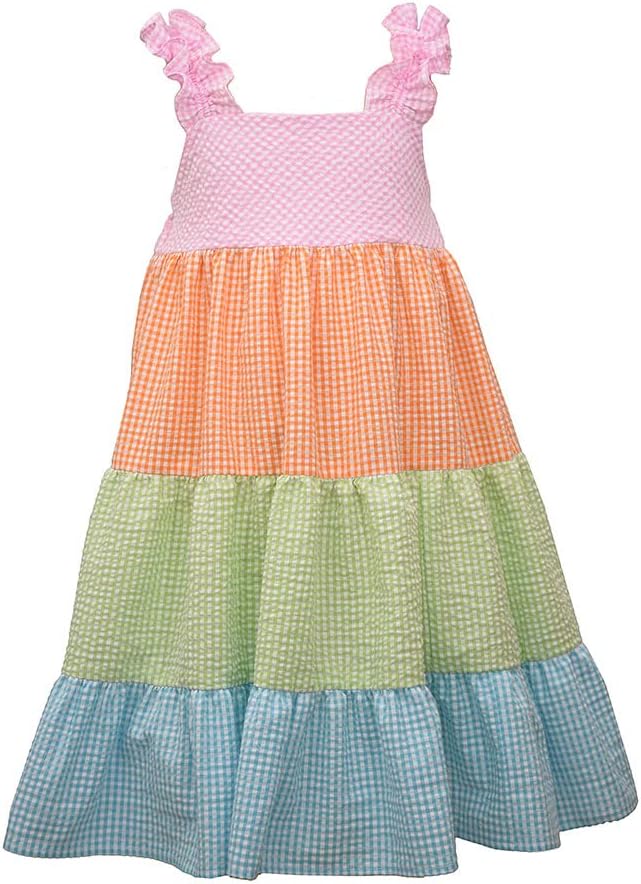 Bonnie Jean Girl's Sundress - Seersucker Dress for Baby, Toddler, Little and Big Girls