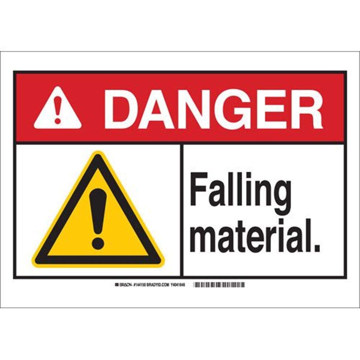Panneau Danger Falling Material Brady 144147 plaque signalisation extérieure - 2
