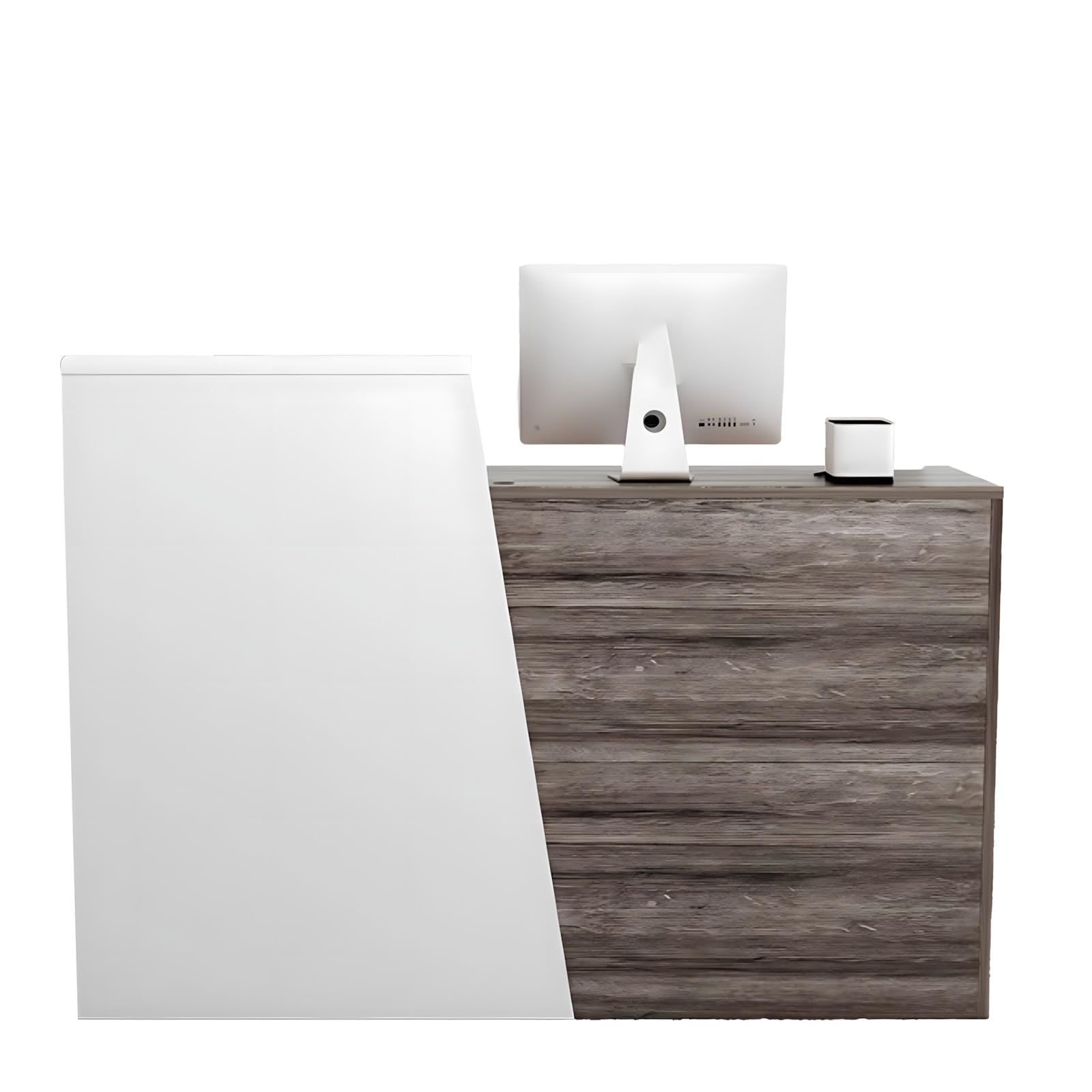 Mostrador de recepción para centros comerciales, oficinas, restaurantes y Tiendas: mobiliario Elegante para Espacios de Trabajo Modernos y una solución de exhibición Funcional.