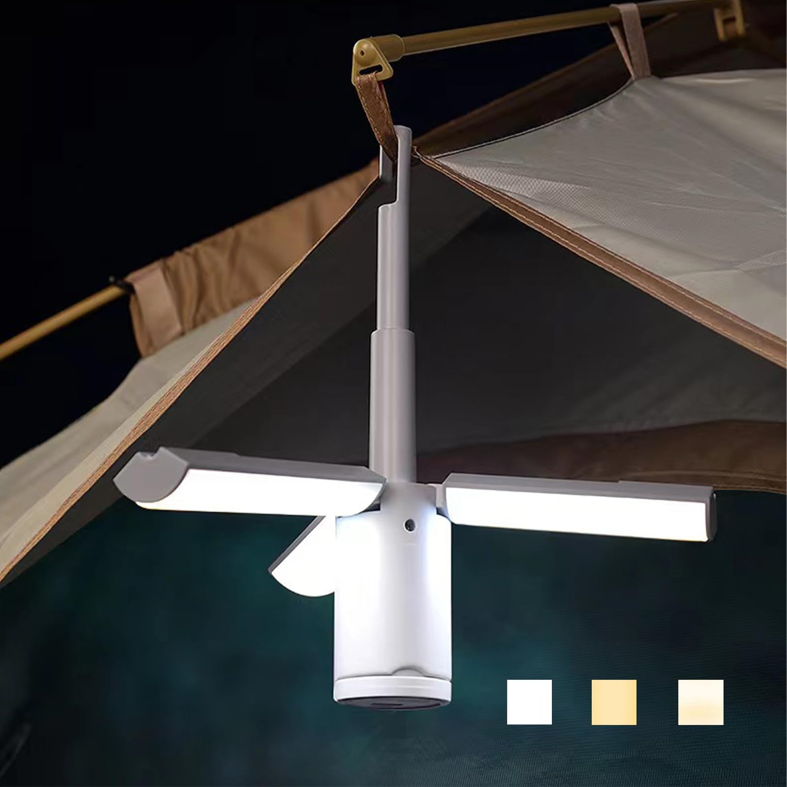 Sponsored Ad – TERRIFI 4000mAh Rechargeable Camping Lights, Portable Camping Lanterns Battery Powered Electric Lantern for Power Emergency, Hanging Canopy Tent, Hurricane