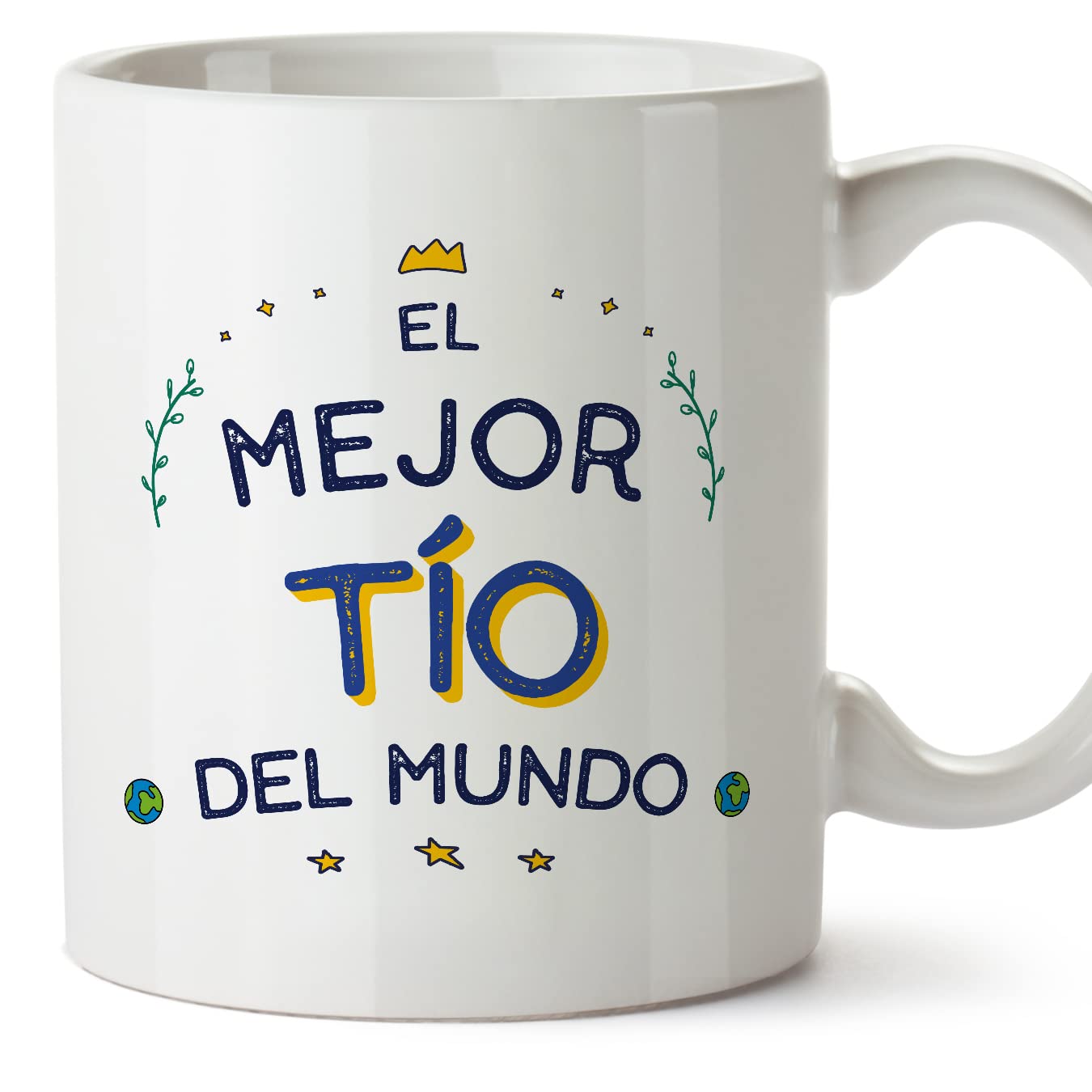 MUGFFINS Uncle Mug - in Spanish - El Mejor del Mundo - Funny Gift - Ceramic 11oz Mug