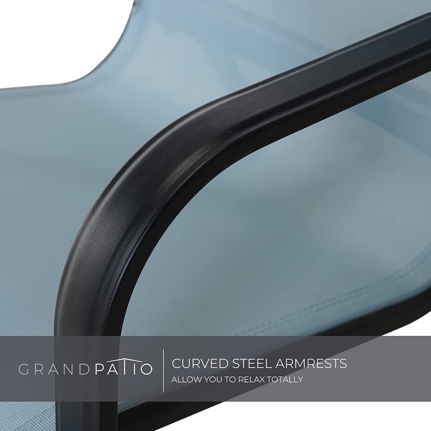 Grand patio Textilene Mecedora, Mecedor de Patio, Resistente a la Intemperie, Ligero, Sillón Relax para Interior, Exterior(Azul, 1PC)