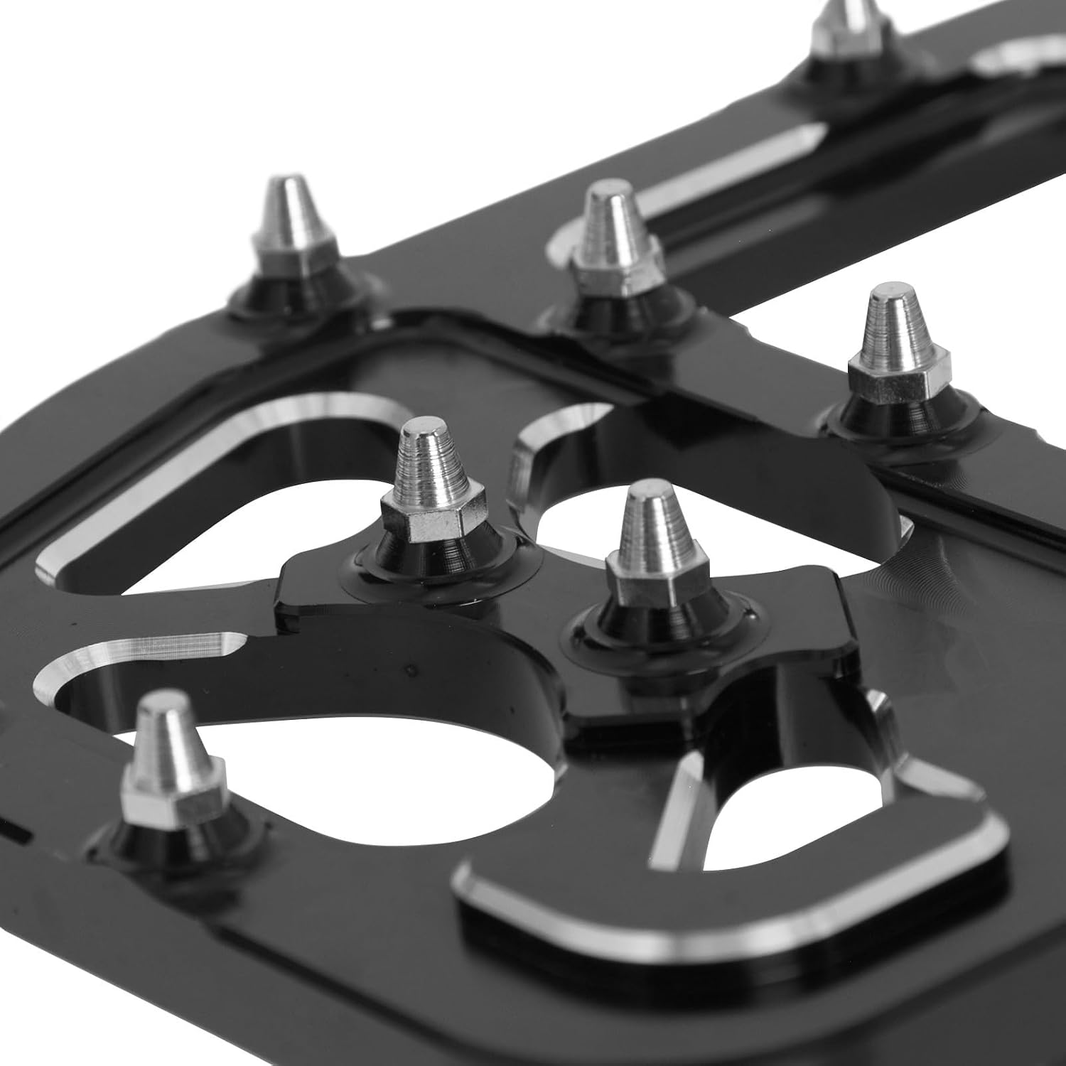 for Har&Ley Touring FLT Road Glide 1984-2024 Motorcycle Accessories Large Spike Footrest Non-Slip Large Footrest Pedal Pedals(Black)