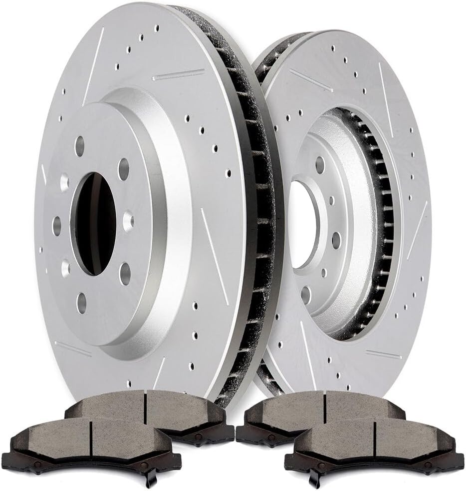 ECCPP D1159-8269 55126 Front 2pcs Brake Rotors + 4pcs Pads Fit For Buick Lucerne 2006-2011 Brake Kit