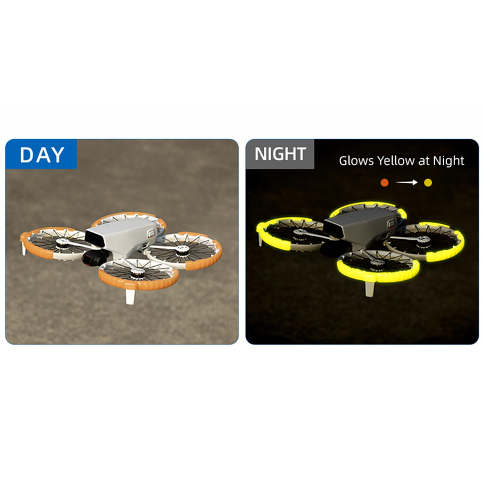Bump Ring for DJI Flip Night Glow Propeller Guard Protective Bumper Ring for Flip Drone Accessories (Fluorescent Orange) - Image 2