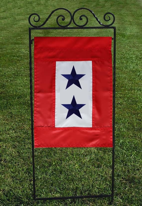 Heavy Duty Military Service Garden Flag Two Blue Star 12.5×18''-Nylon 210D Deluxe Embroidered Star| Army Navy Marine Corps USA Family Member On Service Decoration Gift Yard House Banner - Image 4