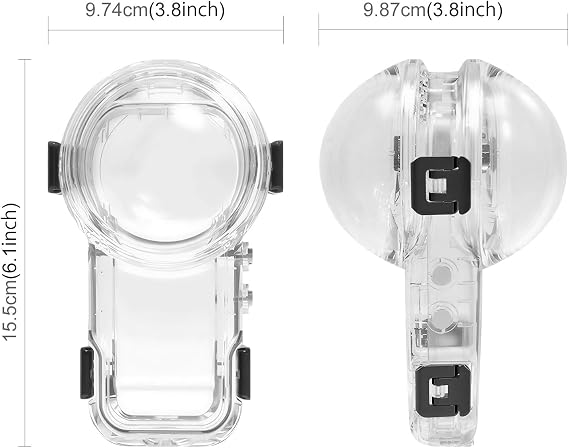 PULUZ Waterproof Diving Case 60m/197ft for Insta360 X5, Quick Release Housing for Underwater Photography & Action Camera Protection